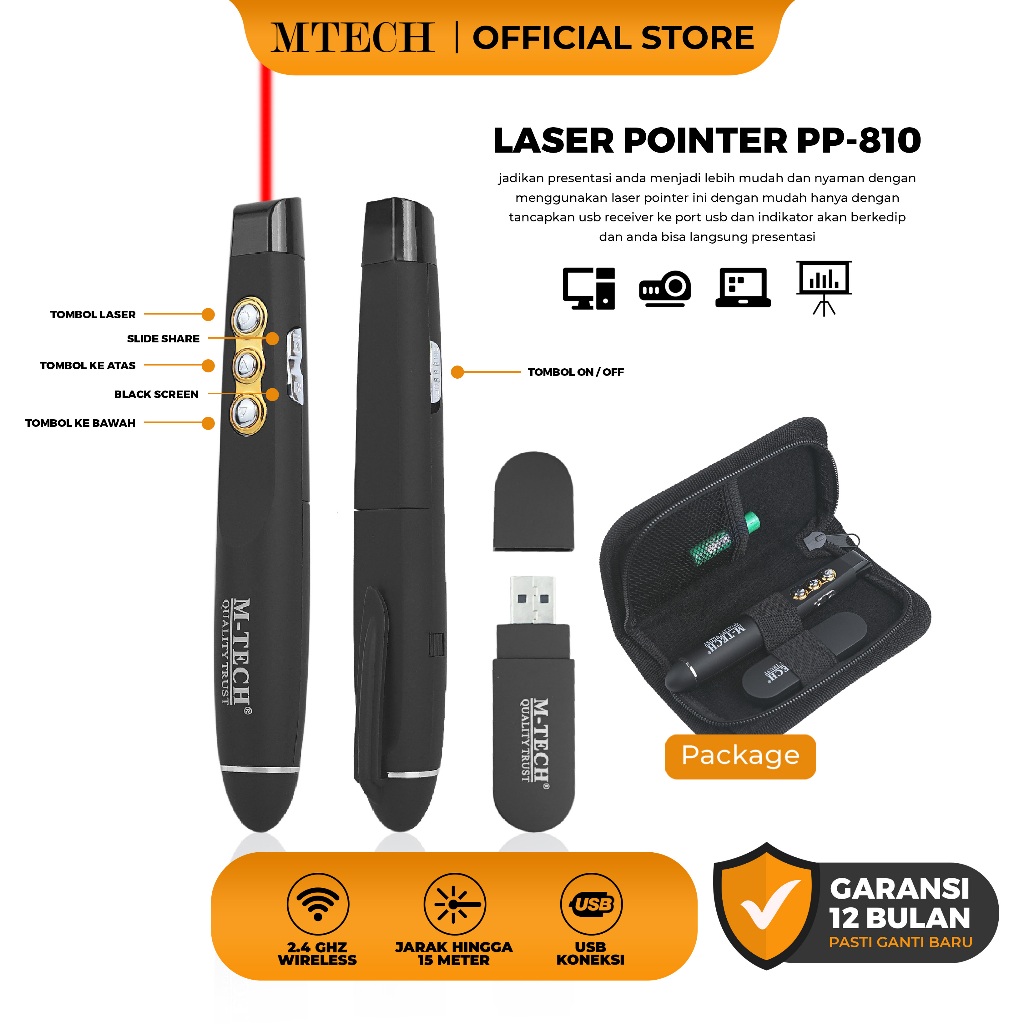 Jual Pointer Presentasi Terlengkap & Harga Terbaru Juli 2026 | Shopee ...