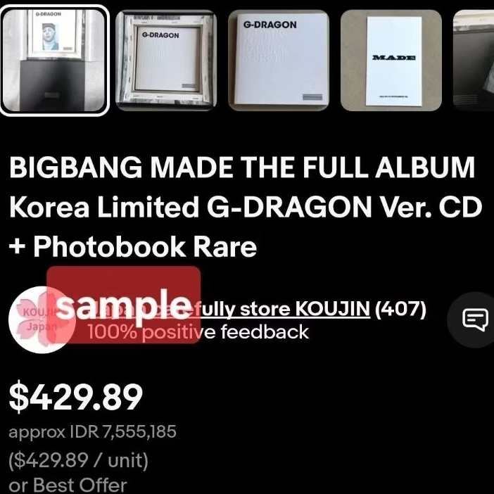 Jual bigbang MADE FULL ALBUM G-dragon version limited first