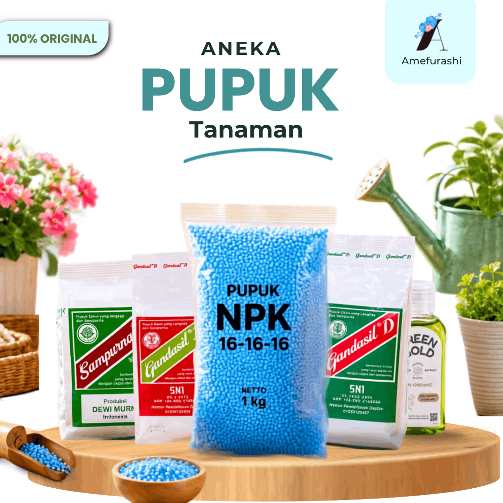 Pupuk NPK Premium untuk Tanaman Hias, Sayur & Buah | Mempercepat Pertumbuhan dan Pembungaan