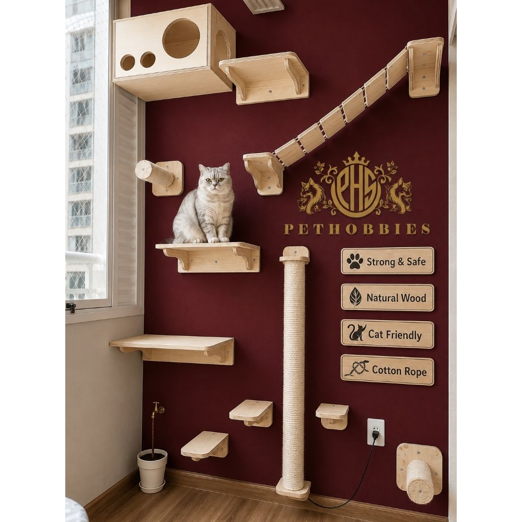 Jual Cat wall playground set Mainan kucing | Shopee Indonesia