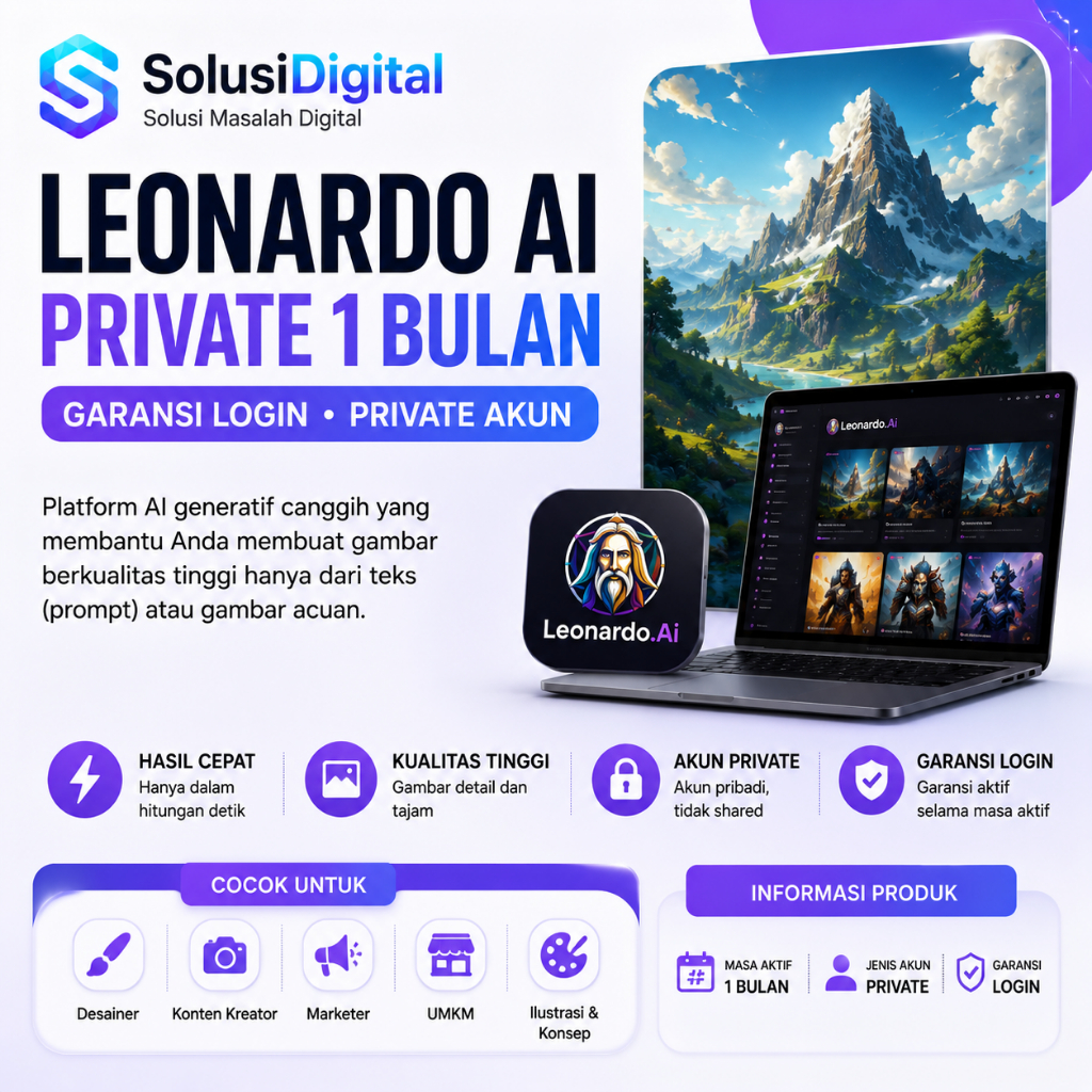 Leonardo AI Premium For Generate Image 1 Bulan