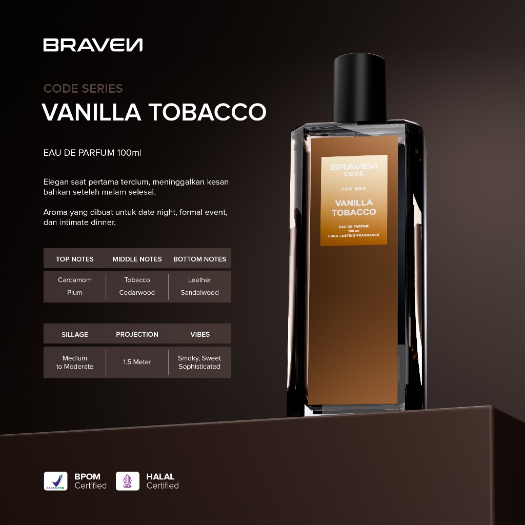 Jual Braven Code EDP Series 100ml - Parfum Pria Wangi Tahan Lama ...