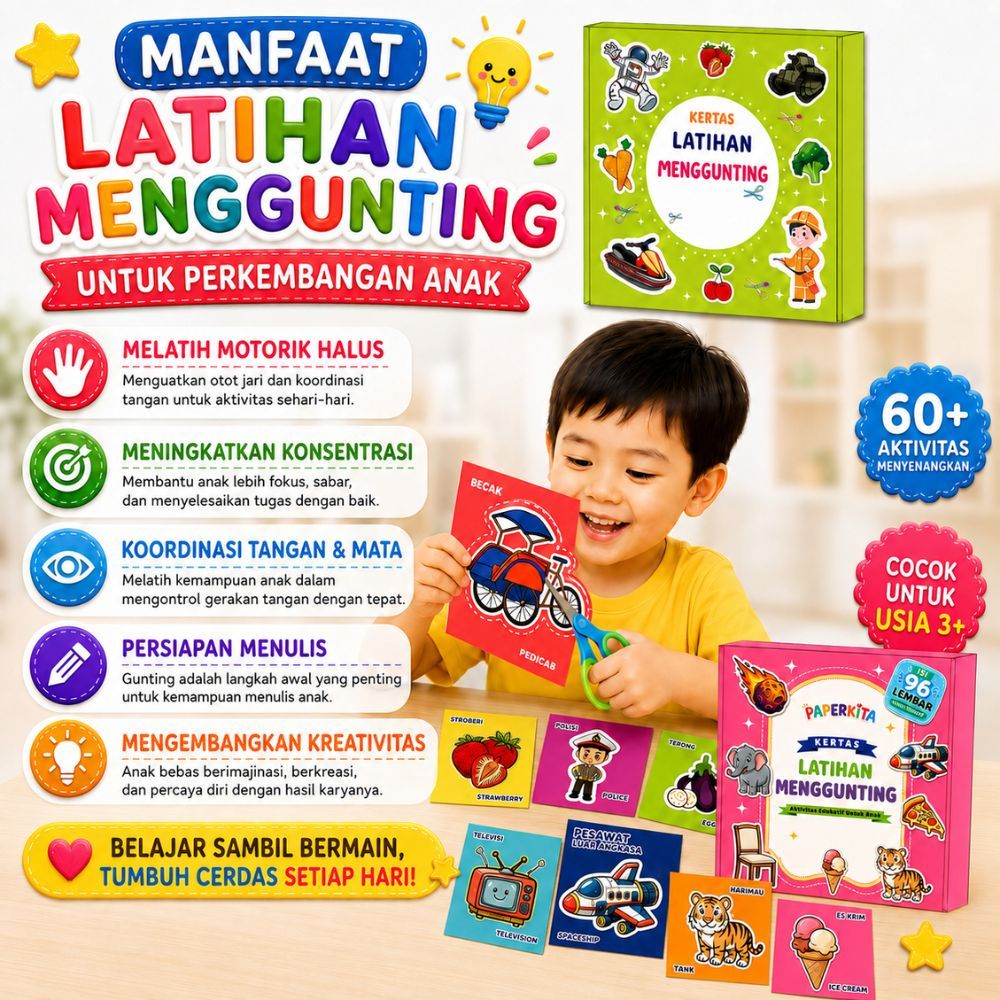 kekurangan gunting bonus pada mainan menggunting anak