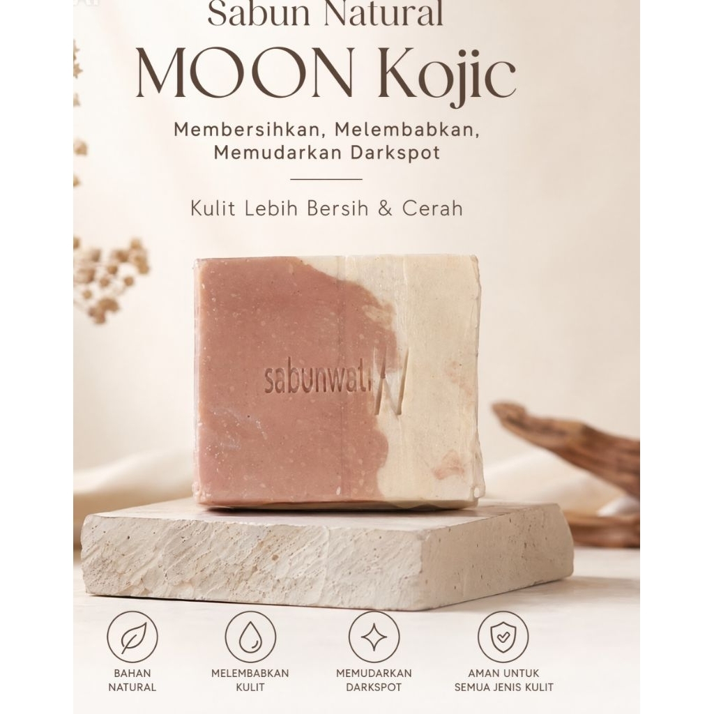 Sabun Natural/ Sabun MOON KOJIC melembabkan, mencerahkan