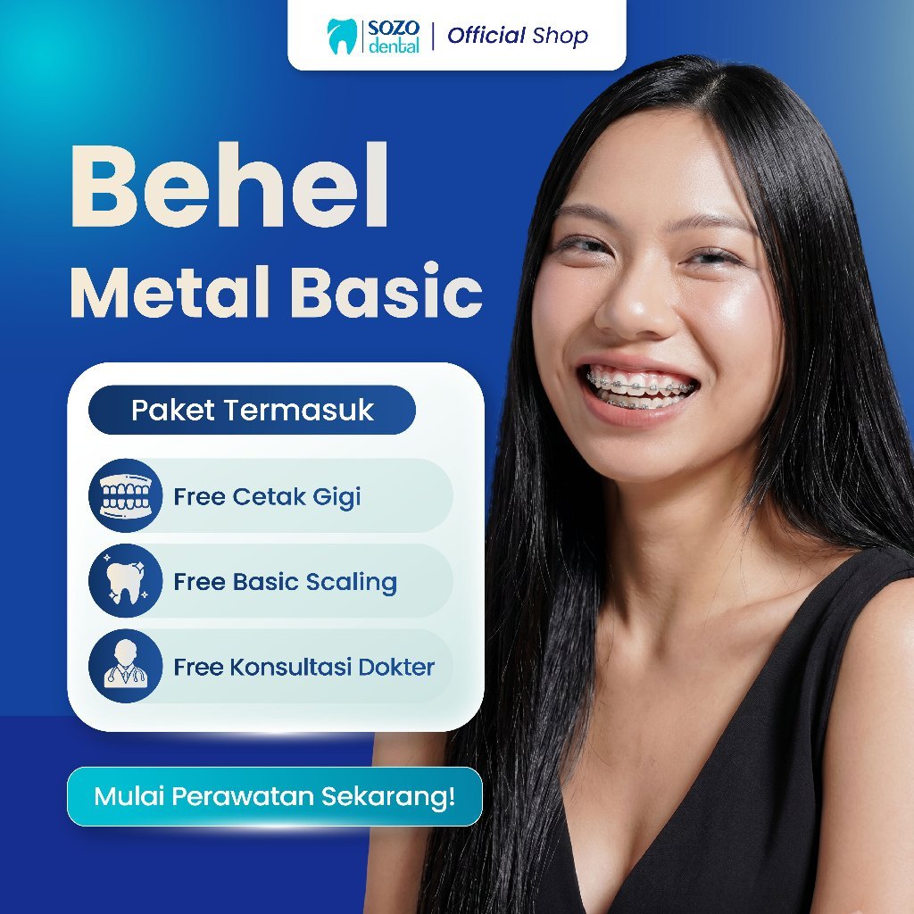 Jual Sozo Dental - Behel Metal Basic Rahang Atas dan Bawah, termasuk ...