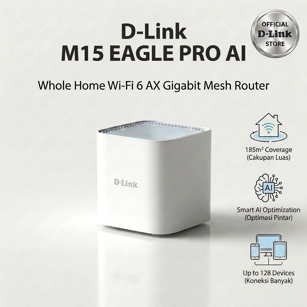 D-Link M15 EAGLE PRO AI Whole Home WIFI-6 AX Gigabyte Mesh System