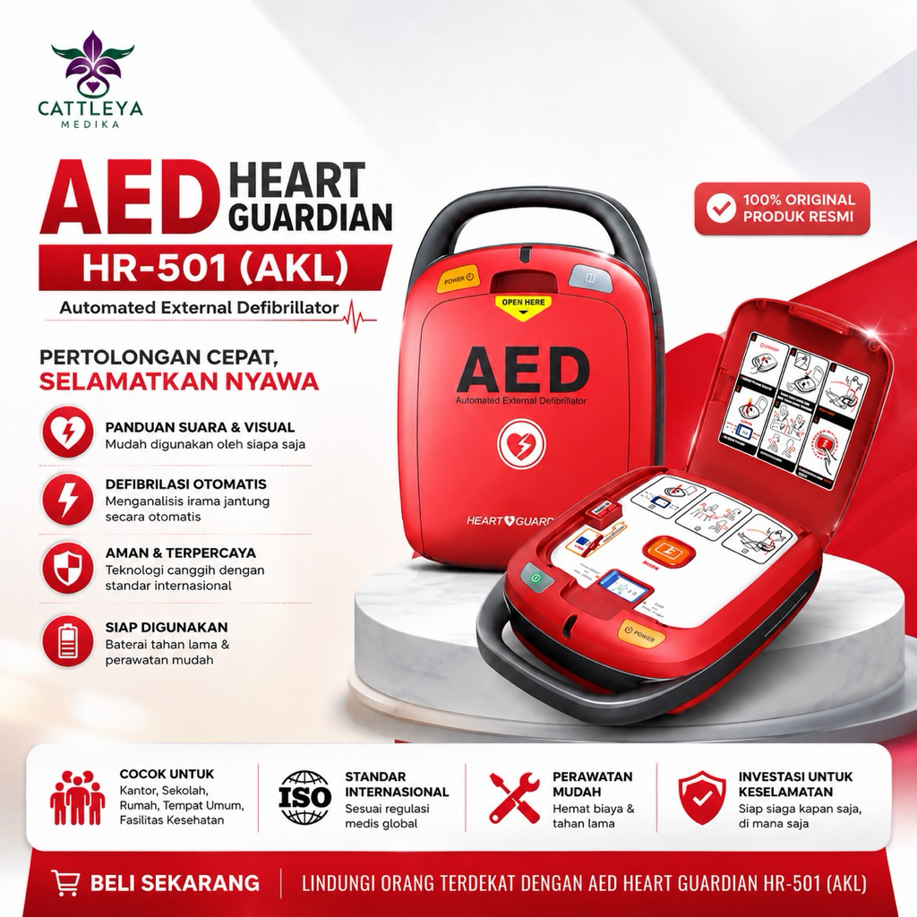 Jual AED HEART GUARDIAN HR-501 | AED BERBAHASA INDONESIA / AUTOMATED ...