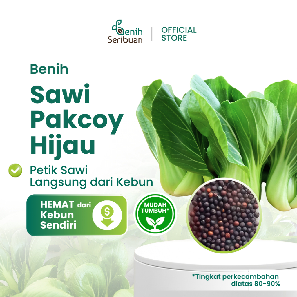 Benih Seribuan - 70 Benih Sayuran Sawi Pakcoy