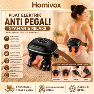 HomiVox  Bionic Massager  Mesin Pijat Elektrik Tangan Bionik Refleksi Leher Pundak Betis dengan Kompresan Hangat