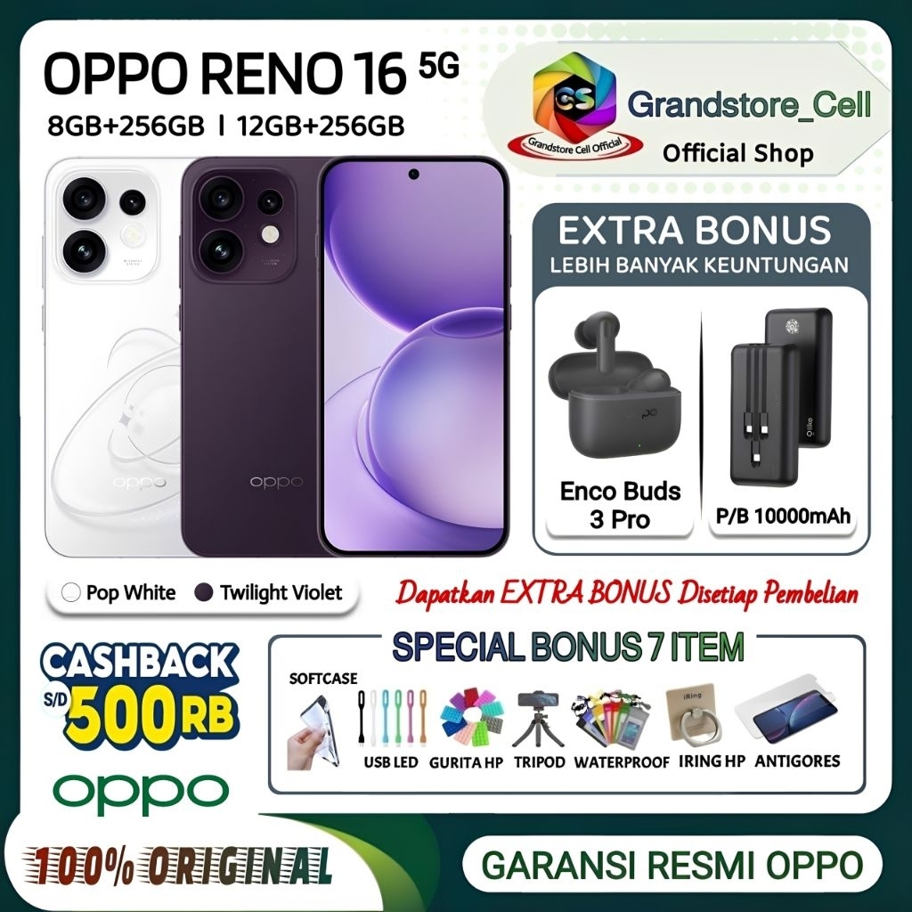 Jual Oppo Reno 16 Terlengkap & Harga Terbaru Agustus 2026 | Shopee ...
