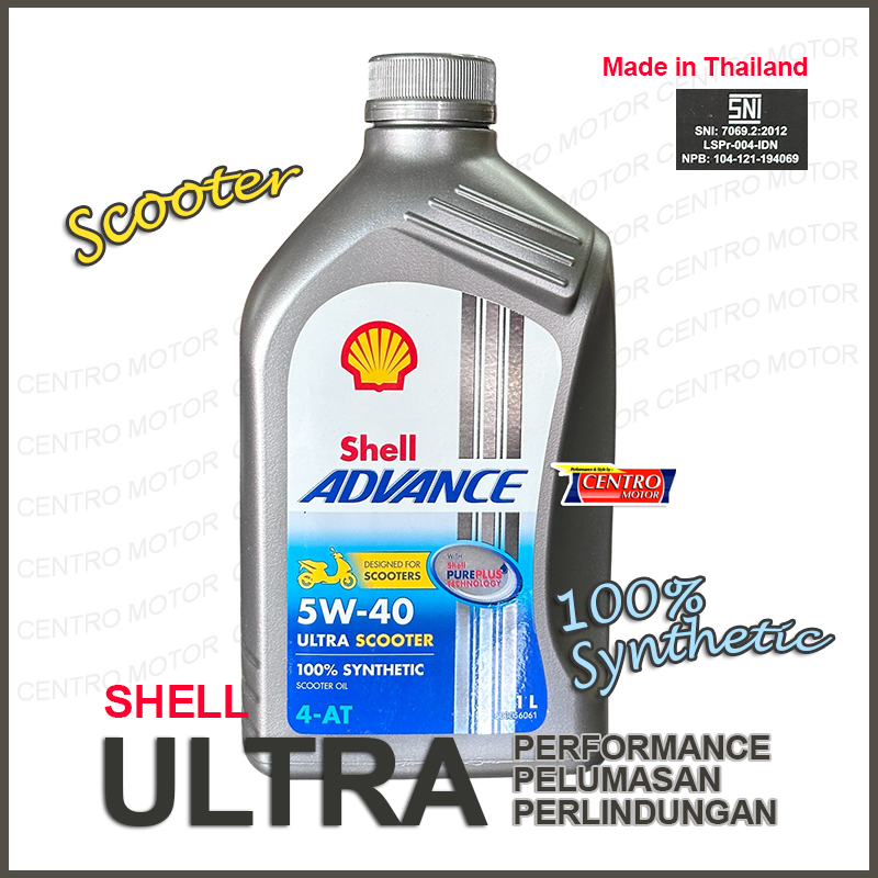 Jual SHELL ADVANCE ULTRA SCOOTER 1 LITER.Oli mesin Full Synthetic untuk ...