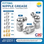 Nipple Grease Steel Chrome 6 mm 8 mm 10 mm 12 mm 14 mm Nepel Lurus 45° 90°