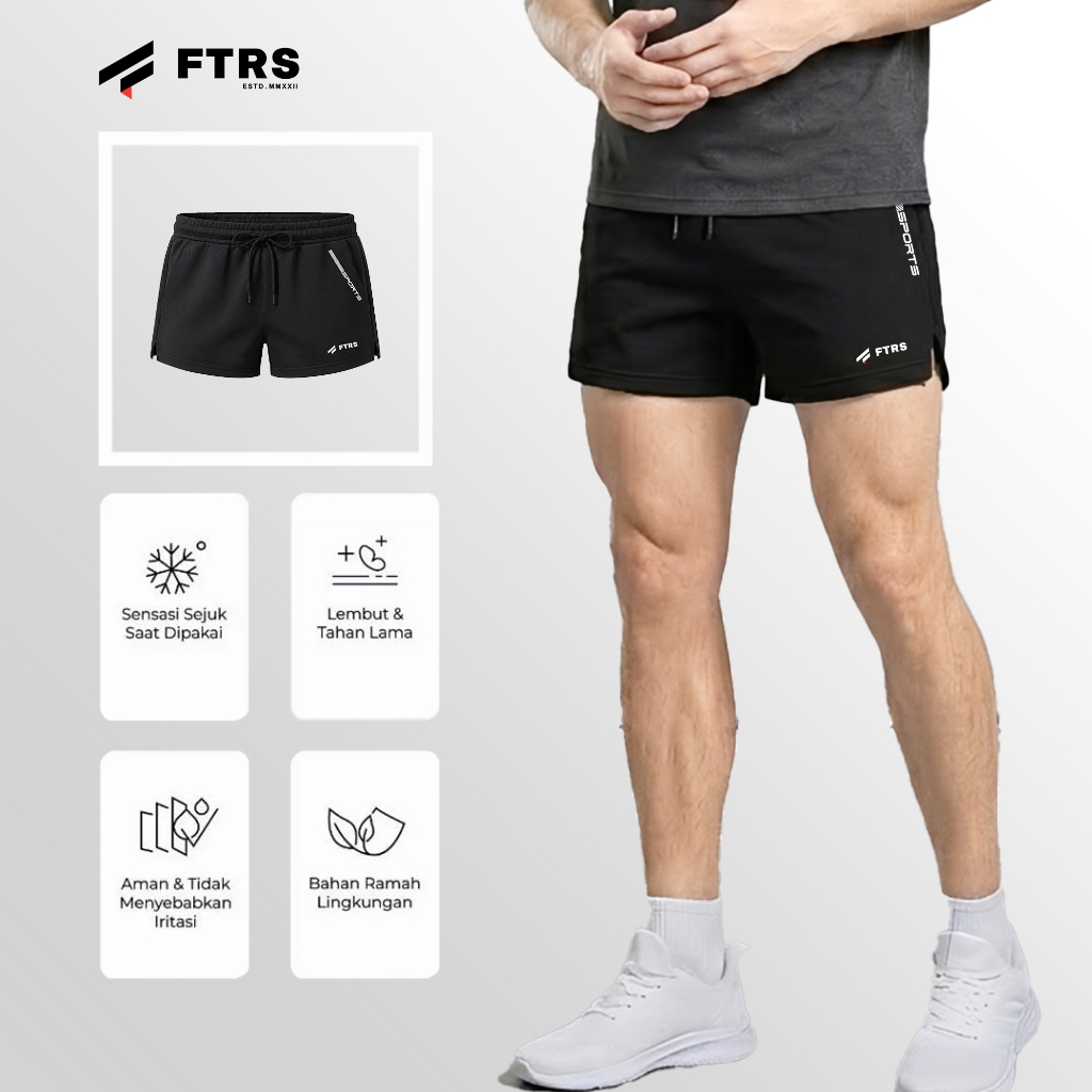FITRAS - Celana Pendek Pria Olahraga Scuba Gym Running