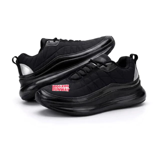 [DoubleBox] sepatu Olahraga Pria Wanita Mg 720818 Triple Black terbaru 37-44 - Sneaker Sekolah full hitam