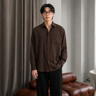 HAIBRO - Kemeja Nolan Long Sleeve Reguler Fit Pria I Lengan Panjang Basic