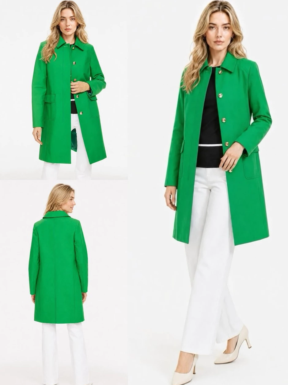 Jaket Panjang Long Coat Wanita TLB Women's Twill Coat - 3116