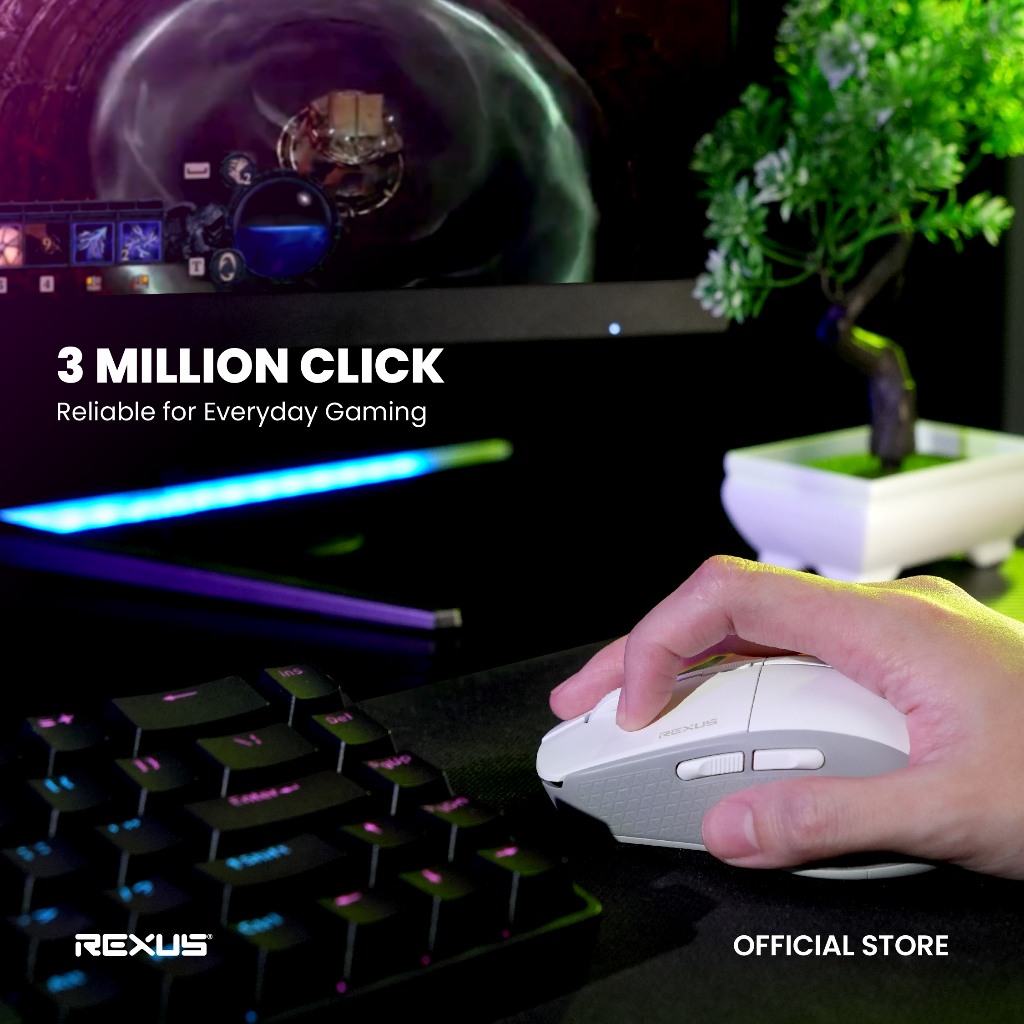 Rexus S5 Aviator Mouse Gaming Wireless Bluetooth - Ambidextrous Design & Adjustable DPI (5)