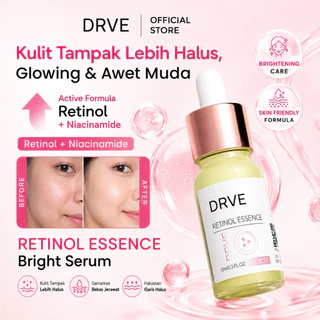 Drve Retinol Essence anti penuaan | Untuk Kulit Sensitif Mengandung Niacinamide Membantu Mencerahkan dan Melembabkan Kulit serum retinol moisturizer Anti Acne membantu Mengangkat Sel Kulit Mati dan Komedo membantu Pudarkan Bintik Hitam Serum Eksfoliasi