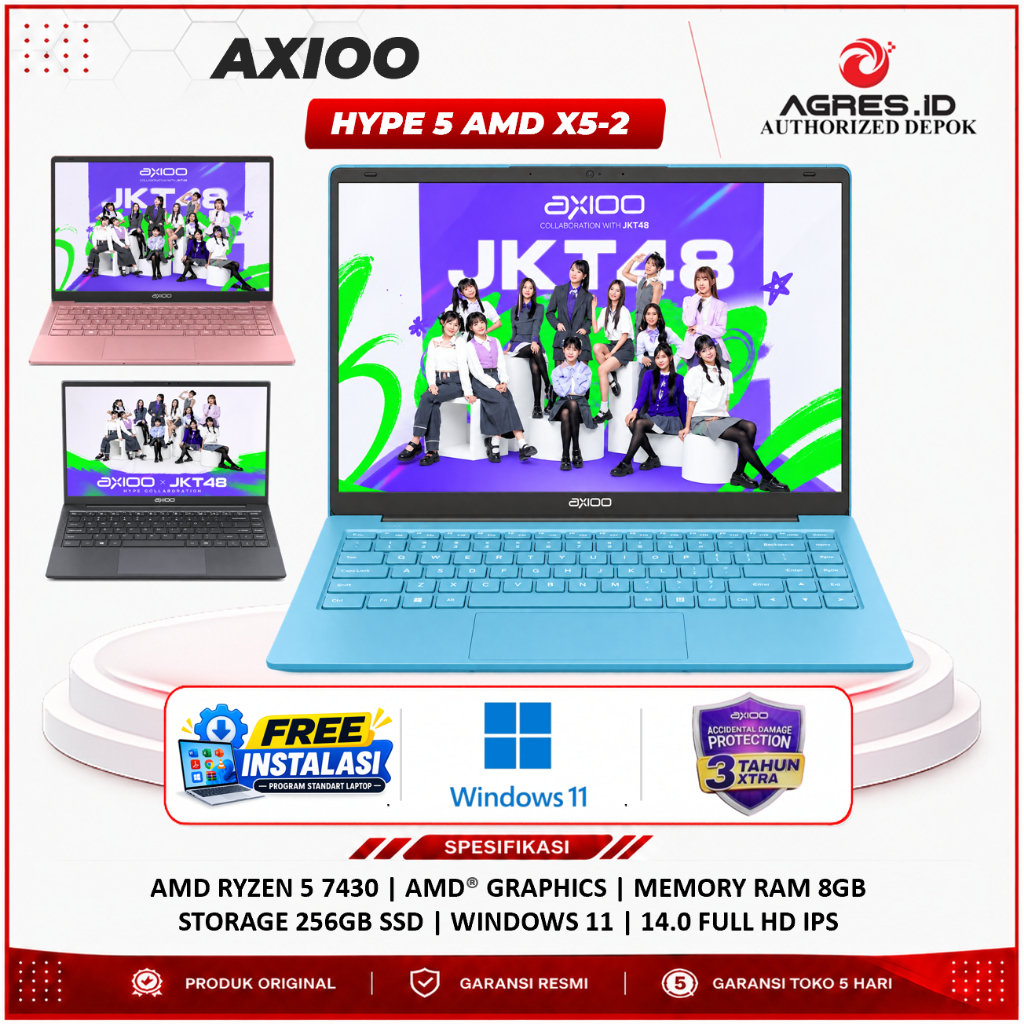 Jual SPESIAL PRICE Laptop Axioo Hype 5 AMD X5 2 Ryzen 5 7430U 8GB 256GB ...