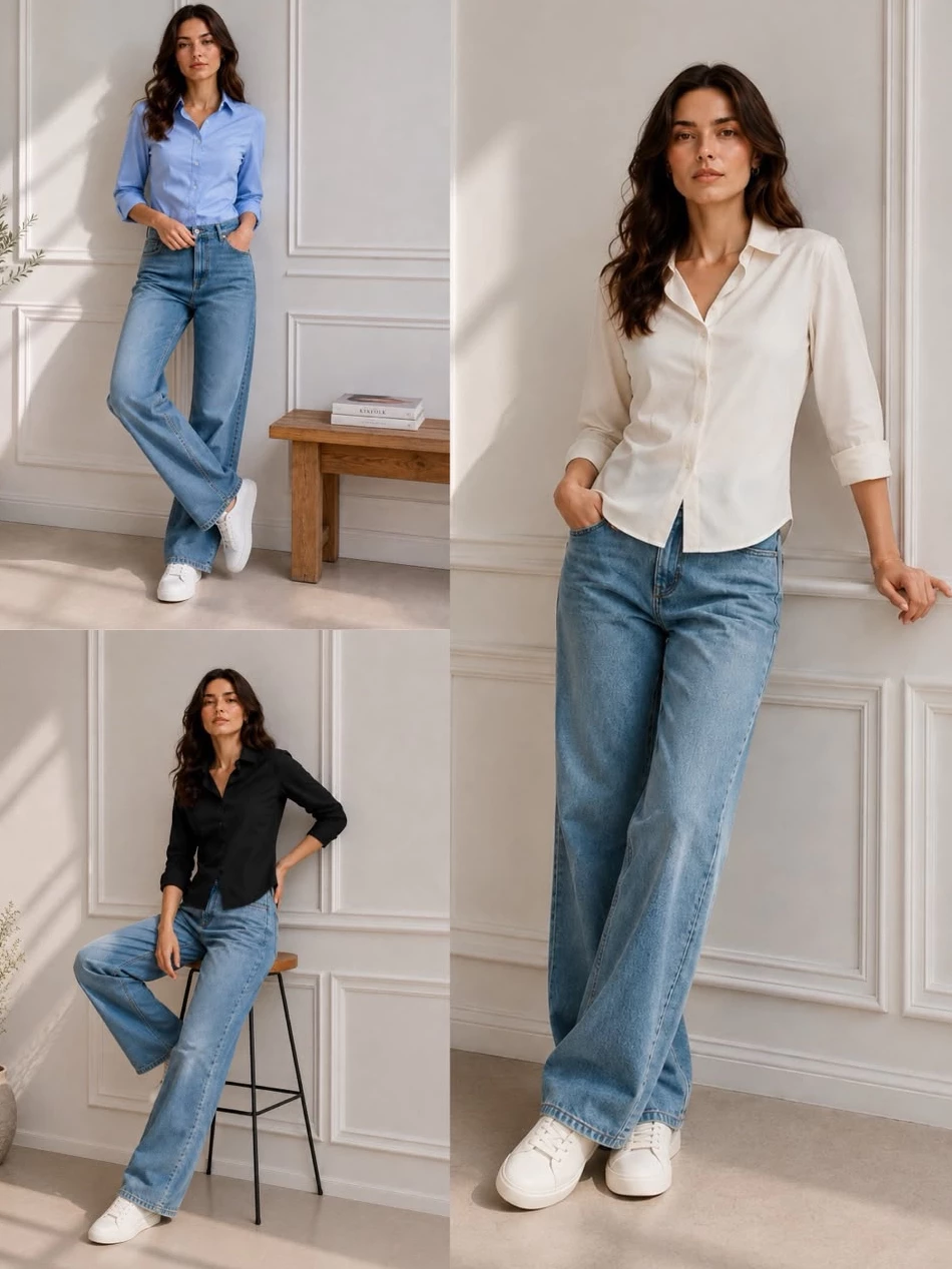 Kemeja Polo Lengan Panjang Wanita GP Women's Formal Casual Long Sleeve Shirt - 2968