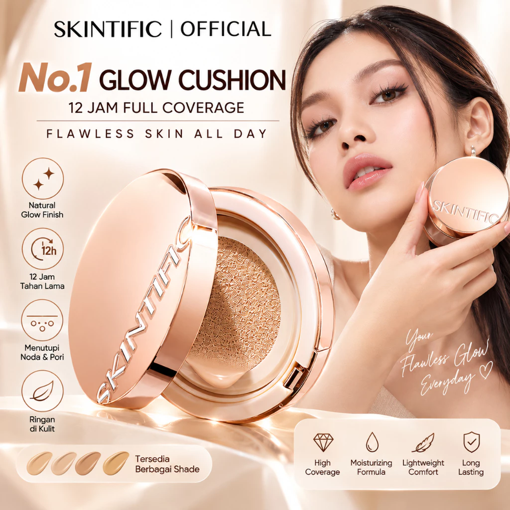 [COD]Skintific Cover All Perfect Air Cushion Refill Fondation Compact UV SPF 35 PA++++ 12H Cosmetic Refill Oil-Control 5 Shades Waterproof Sweatproof Matte Make over Finish Poreless Cushion Foundation Flawless BB Cream CC Cushion Makeup