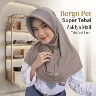 Hijab Bergo Sport Sekolah Ped Super Tebal | Size M | Sipaling Yapping / Hijab Sport Volly Olahraga