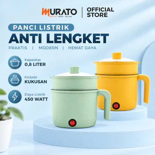 [Murato_Shop] Panci Listrik Multifungsi Anti Lengket Bahan PP Foodgrade Kapasitas 0.8Lt Daya 450W Tegangan 220V