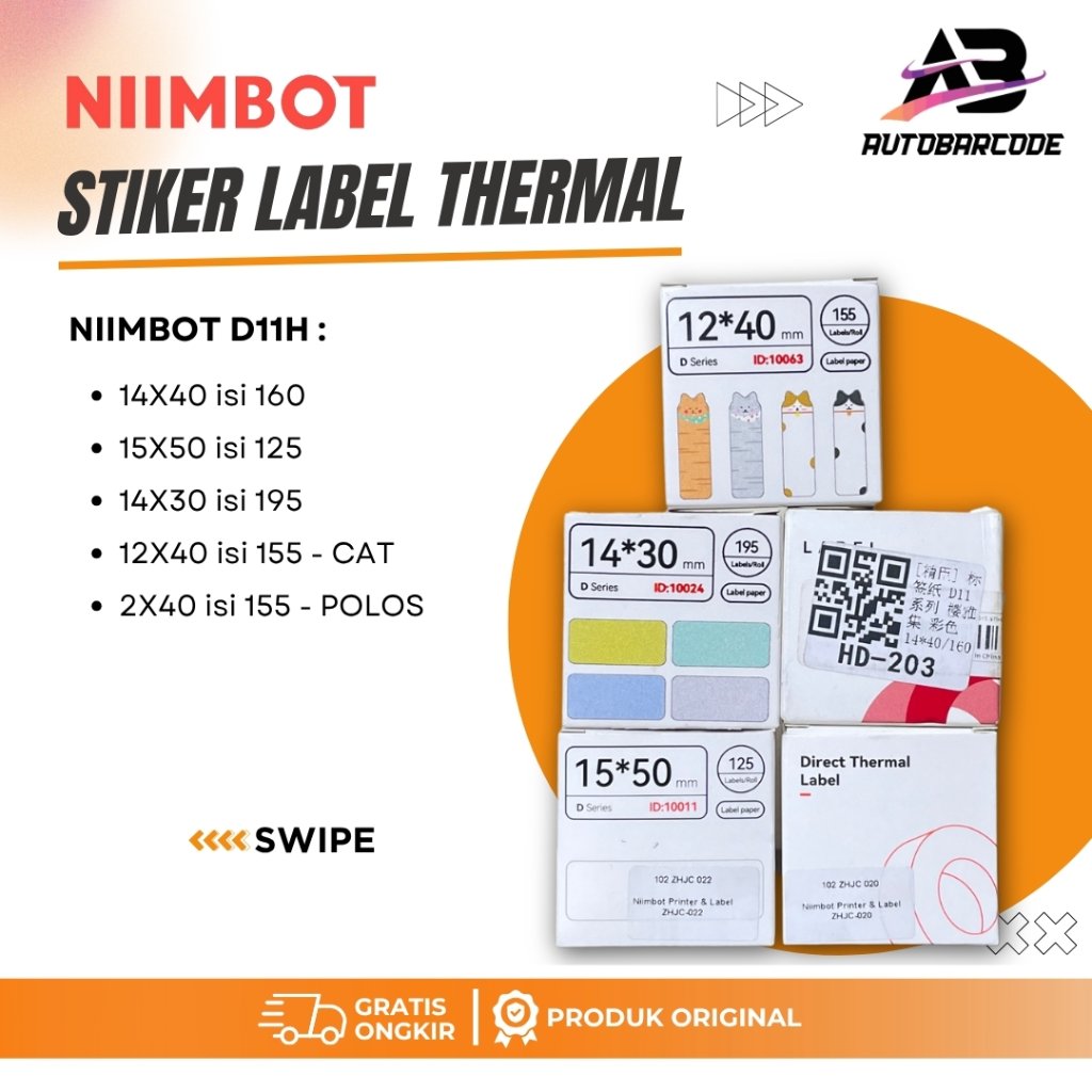 Jual Label Niimbot Ukuran Lengkap All Variasi Sticker Thermal Stiker ...