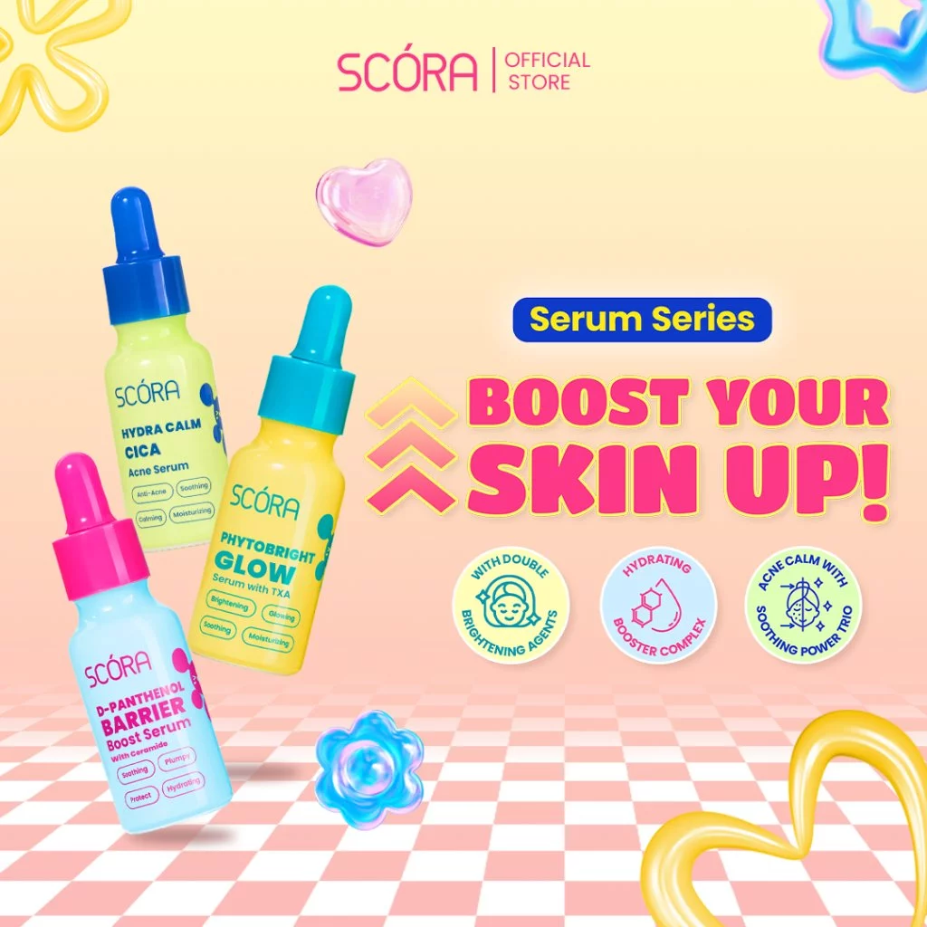 Scora Serum Series 20ml | Serum Mencerahkan Skin Barrier Acne Berjerawat Whitening Alpha Arbutin Tranexamic Acid Panthenol Melembabkan Kulit Kering Kulit Berminyak Sensitive