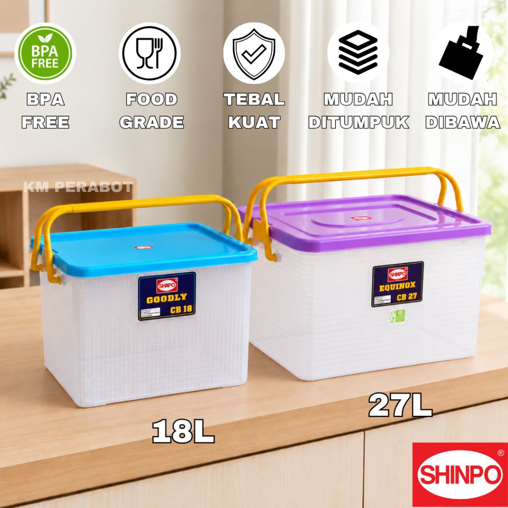 Jual Shinpo Container Box Transparan 18-27L BPA Free Food Grade / Kotak ...