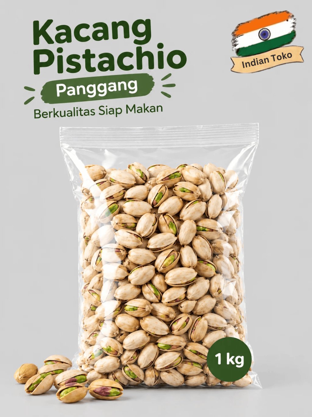 Jual Kacang Pistachio 1 Kg Fustuk Kacang Arab / Berkualitas / Kacang ...