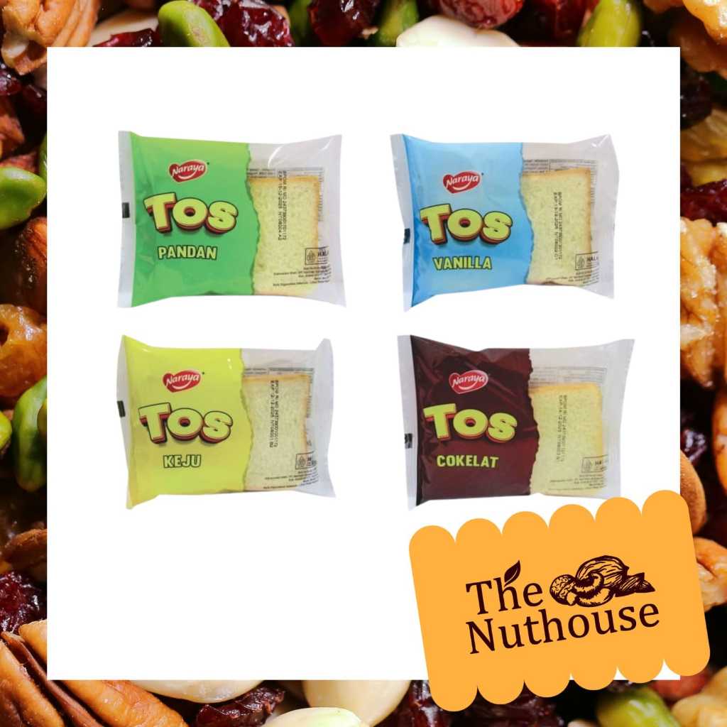 Jual Naraya TOS Roti Sandwich 60gr - Pandan,Vanilla,Keju & Coklat ...