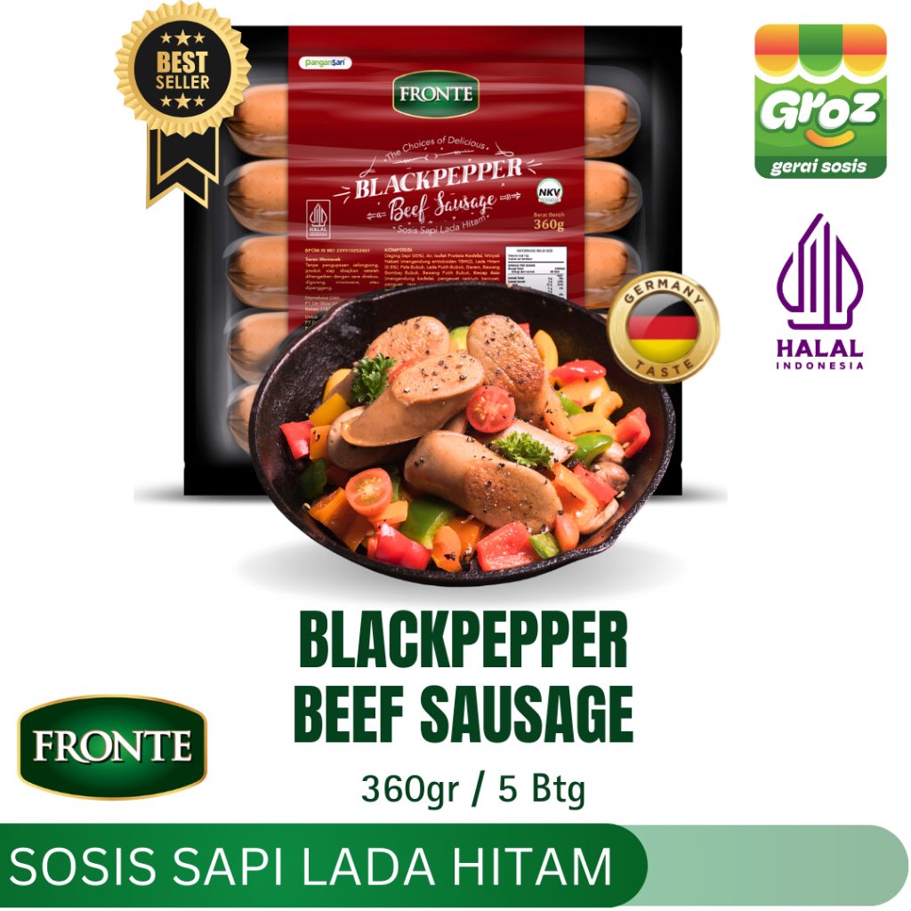 Jual Fronte Sosis Beef Blackpepper 360g | Shopee Indonesia