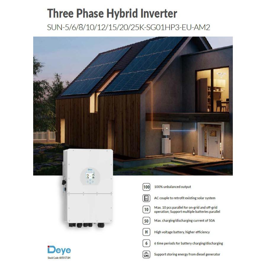 Jual Deye Inverter 3-phase Hybrid Inverter 5kW High Voltage | Shopee ...