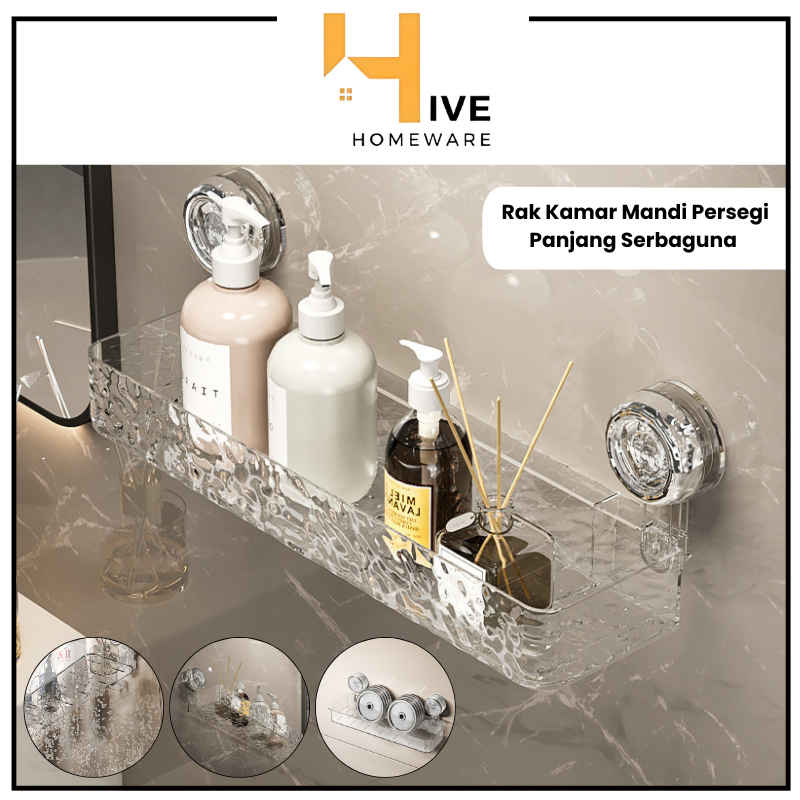 Jual HIVE Rak Kamar Mandi Persegi Panjang Serbaguna Cantik│Rak Kamar ...