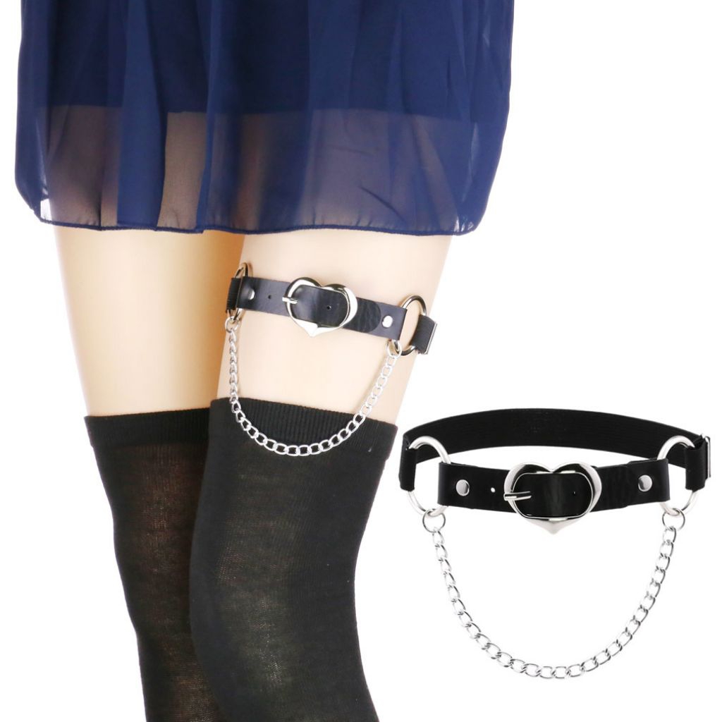 Jual Punk Heart Leg Strap Sabuk Paha Love Rantai | Shopee Indonesia