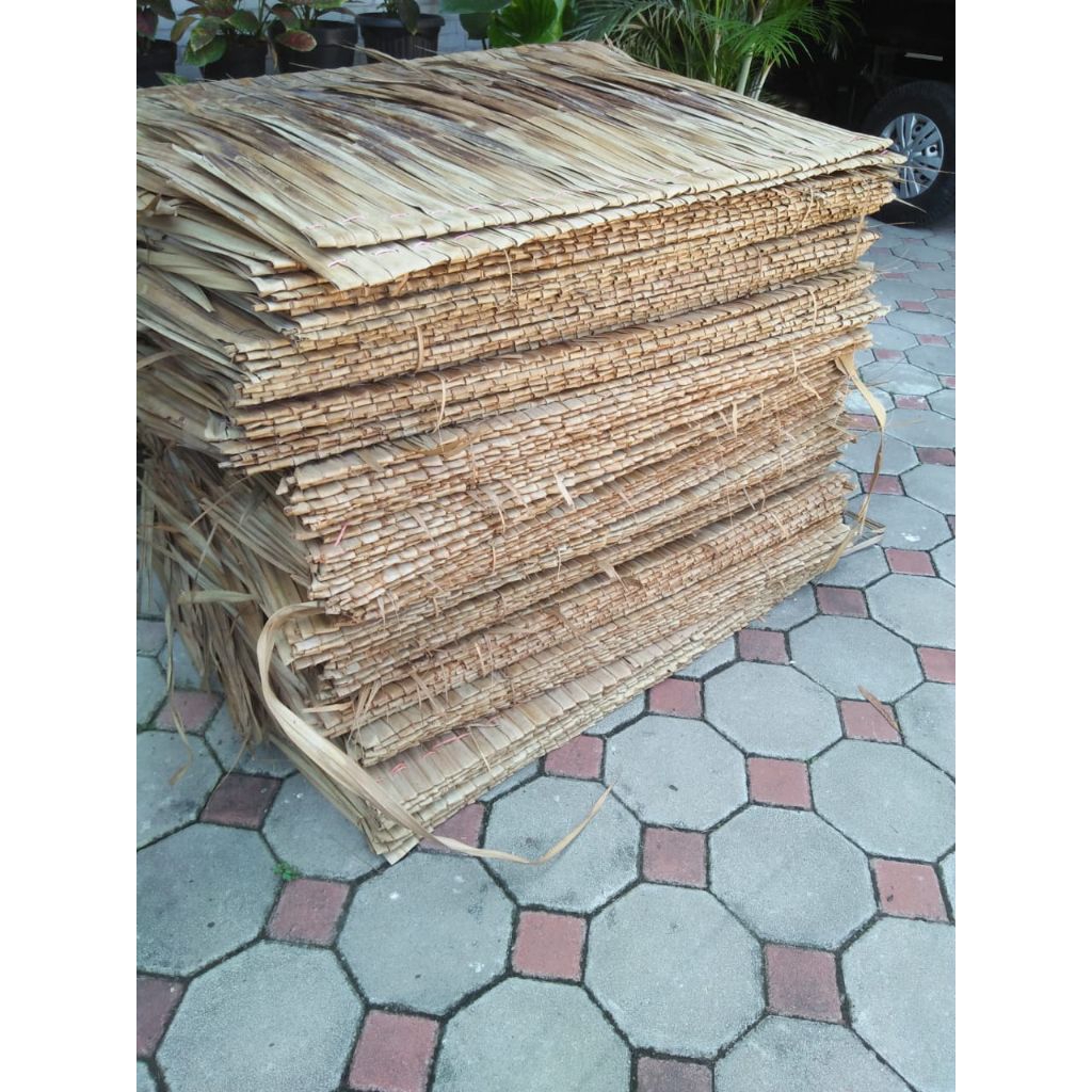 Jual Atap Daun Rumbia Atap Kiray Bahan Atap Gazebo PxL 150x80 | Shopee ...
