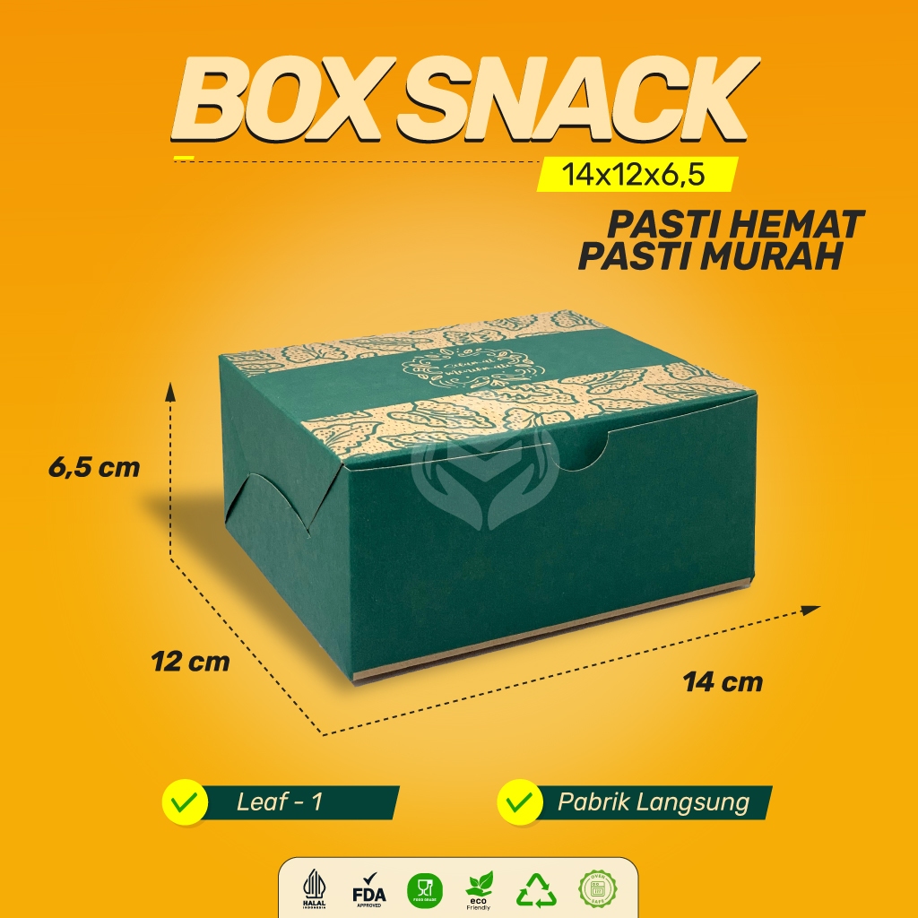 Jual Snack Box 12x14 / Dus Kue / Kotak Kue / Dus Kue / Dus Snack 12x14 ...