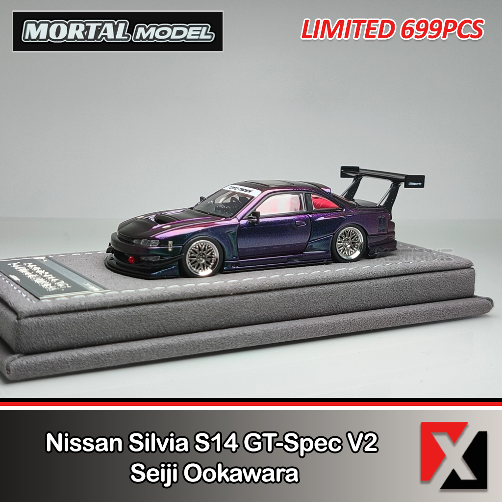 Jual MORTAL MODEL 1:64 Nissan Silvia S14 GT-Spec V2 Seiji Ookawara