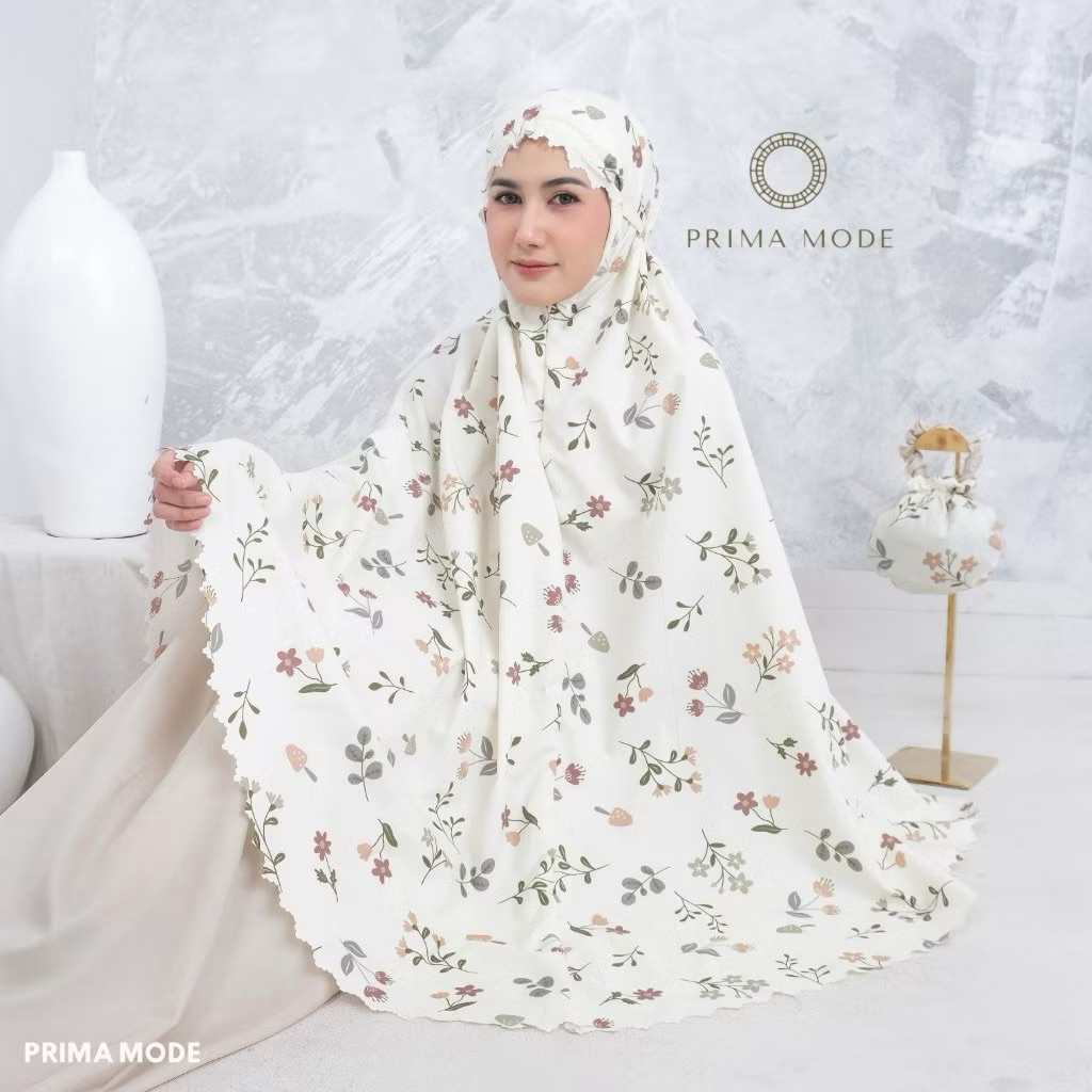 PRIMA MODE - Mukena Dewasa Katun Motif 2in1 Lasercut Azura Series