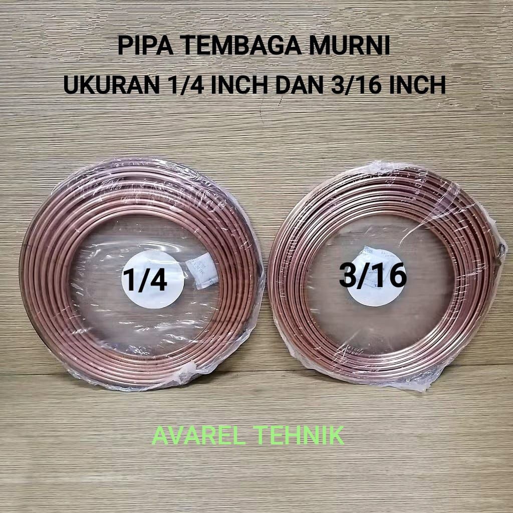 Jual PIPA TEMBAGA 3/16 dan 1/4 TEBAL # PIPA KULKAS 1/4 inch dan 3/16 ...