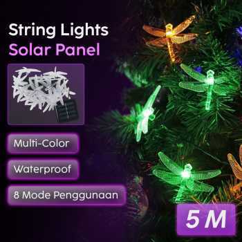 Jual Lampu Hias String Lights Dragonfly Solar Panel IP65 8 Modes 20 LED ...