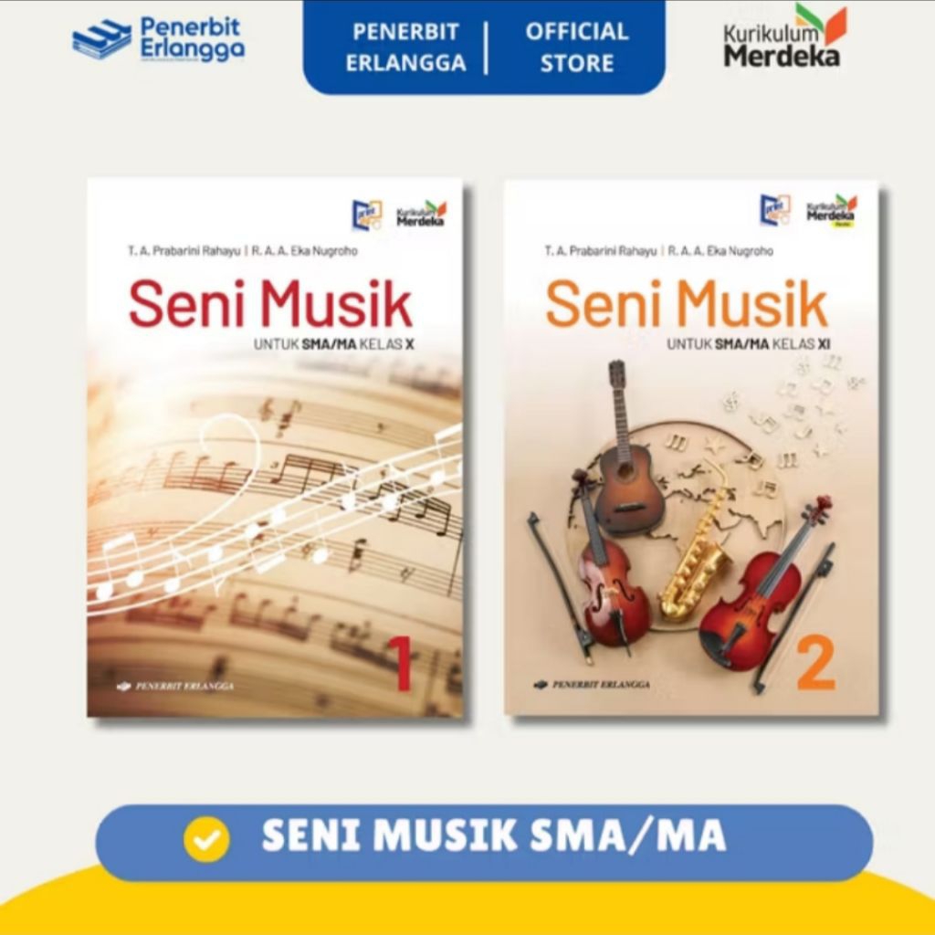 Jual BUKU SENI MUSIK SMA/MA KELAS 10 11 KURIKULUM MERDEKA ERLANGGA ...