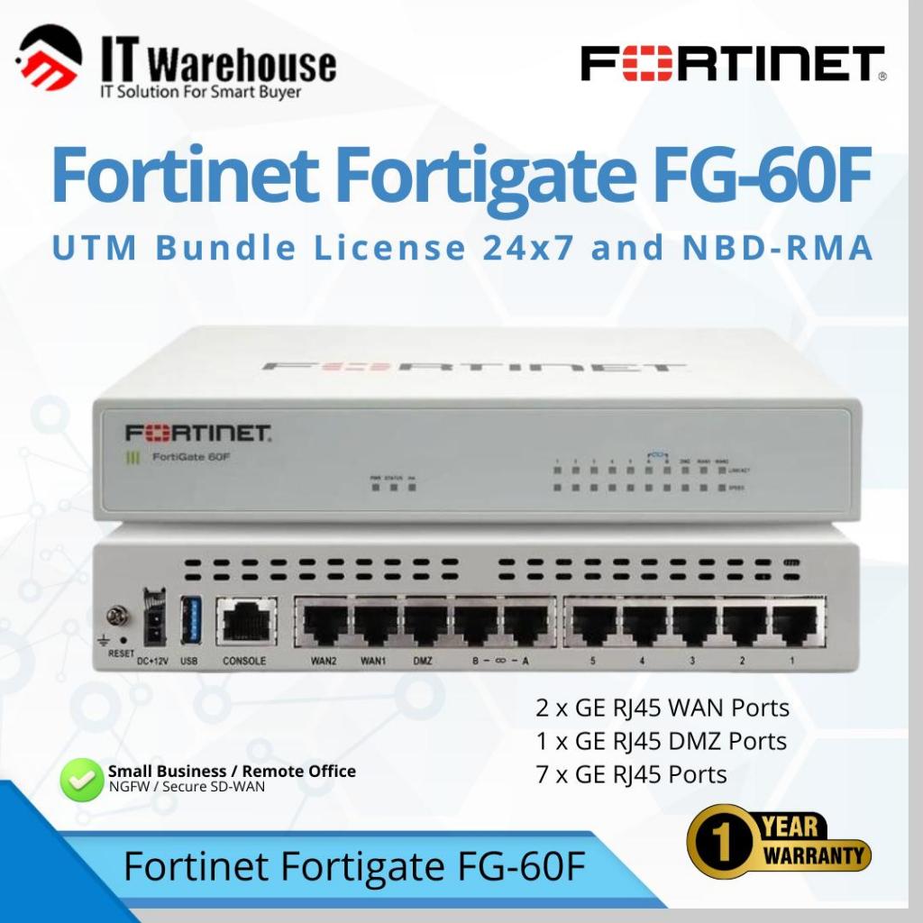 Jual Fortinet Fortigate FG-60F (UTM Bundle License 24x7 and NBD-RMA ...