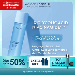 [SUPER BRAND DAY] Wardah Glycolic Acid + NiacinamideADV Brightening & Hydrating Toner 125 ml - Skincare
