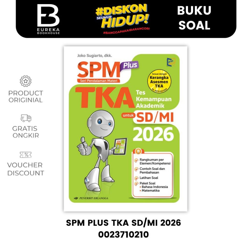 Jual ERLANGGA - SPM PLUS TKA SD/MI 2026 - FREE PENSIL | Shopee Indonesia