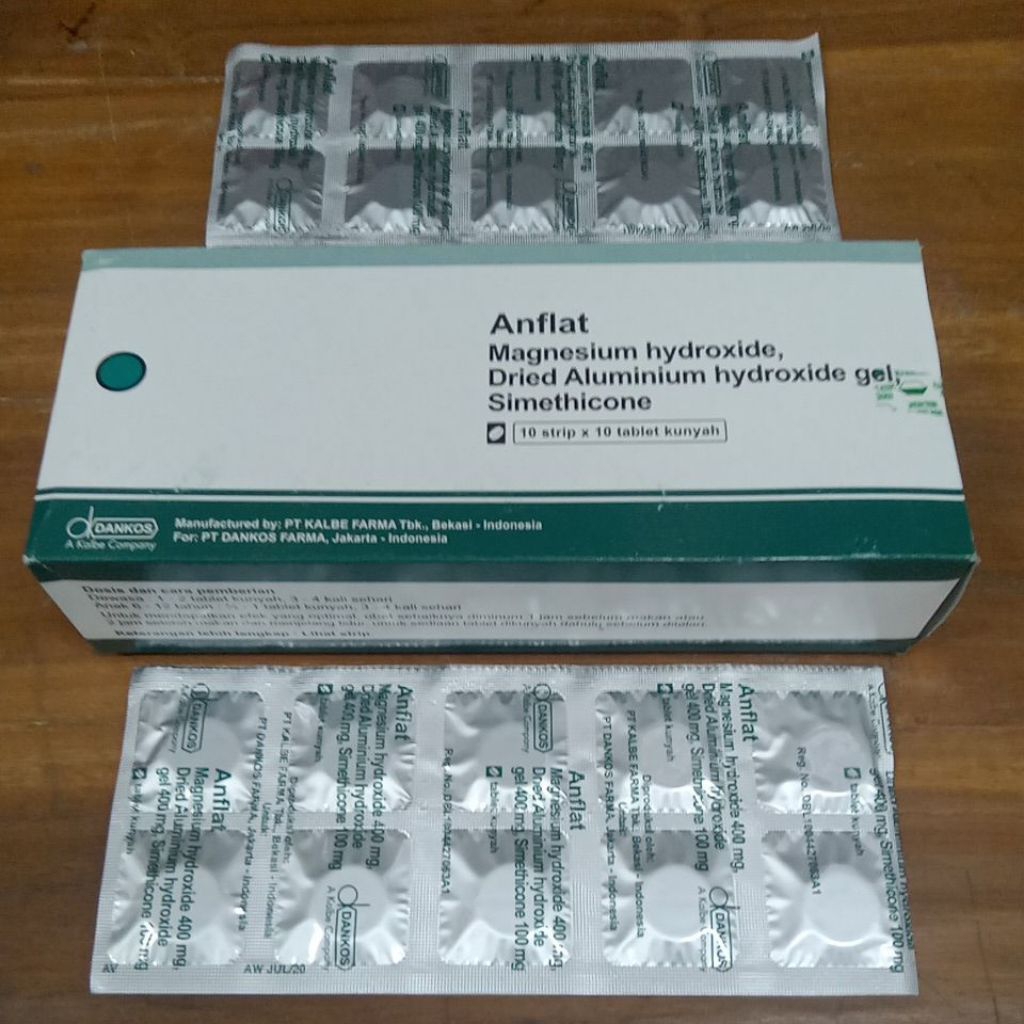 Jual Anflat tablet kunyah 1 strip 10 tablet | Shopee Indonesia