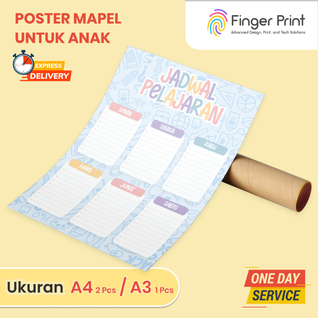  Foto zu Jual Jadwal Pelajaran Sekolah Aesthetic Besar Anak Wipe Clean- Poster 