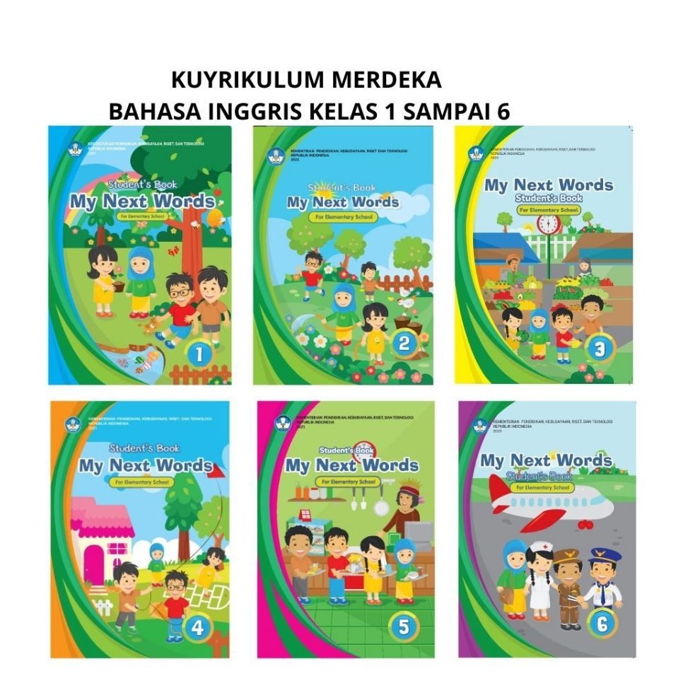 Jual Baca Buku Bahasa Inggris Kelas 1 2 3 4 5 6 My Next Words Kurikulum ...