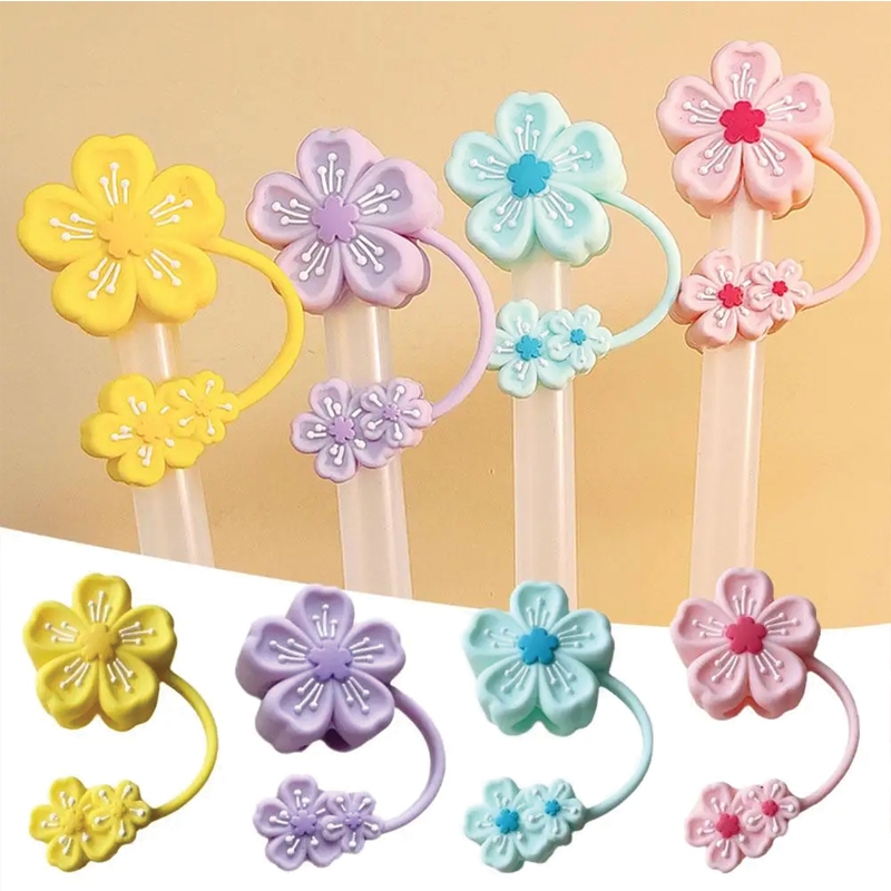 Jual TAO Straw Topper Cover Tutup Sedotan 10mm 3D Silikon Lucu Anti ...